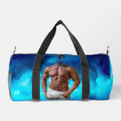 SlipperyJoe's muskulöse, bärtige, weiße Unterwäsch Duffle Bag (Rückseite)