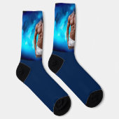 SlipperyJoe's muskulöse, bärtige, weiße Unterwäsch Socken (Rechts)