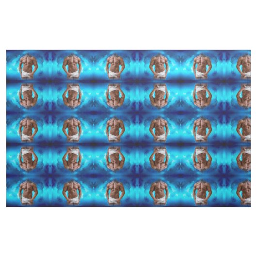 SlipperyJoe's muskulöse, bärtige, weiße Unterwäsch Stoff (Fat Quarter (45,7 x 55,9 cm))
