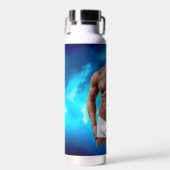 SlipperyJoe's muskulöse, bärtige, weiße Unterwäsch Trinkflasche (Vorne)