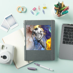 SlipperyJoe's muskulöse Mann-Physik-Dampf-Shirtle Aufkleber