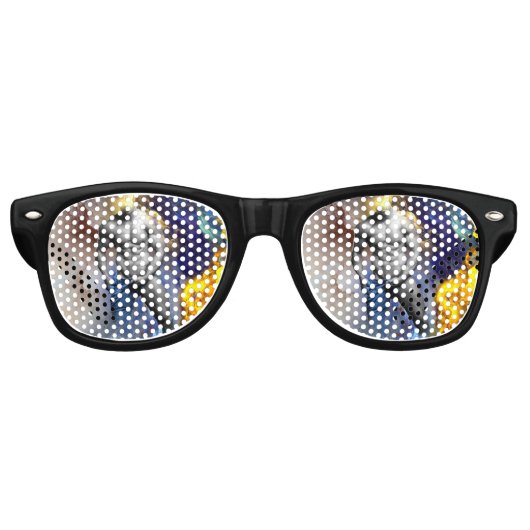 SlipperyJoe's muskulöse Mann-Physik-Dampf-Shirtle Partybrille (Vorderseite)