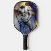 SlipperyJoe's muskulöse Mann-Physik-Dampf-Shirtle Pickleball Schläger (Rückseite)