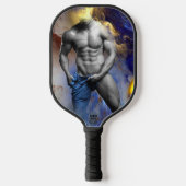 SlipperyJoe's muskulöse Mann-Physik-Dampf-Shirtle Pickleball Schläger (Vorderseite)