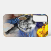 SlipperyJoe's muskulöse Mann-Physik-Dampf-Shirtle Samsung Galaxy Hülle (Rückseite (Horizontal))