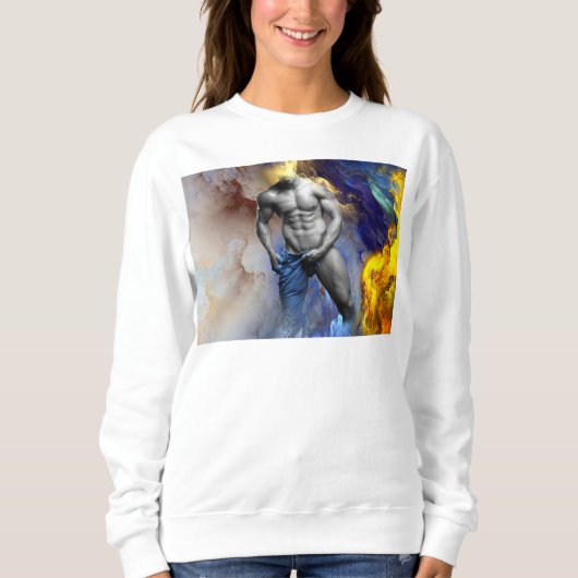 SlipperyJoe's muskulöse Mann-Physik-Dampf-Shirtle Sweatshirt (Vorderseite)