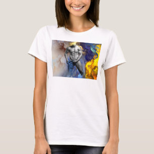 SlipperyJoe's muskulöse Mann-Physik-Dampf-Shirtle T-Shirt