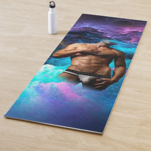 SlipperyJoe's muskulöse Männerunterwäsche-Bauch co Yogamatte