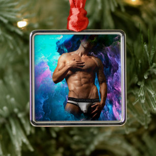 SlipperyJoe's muskulöse Männerunterwäsche Beule ko Ornament Aus Metall