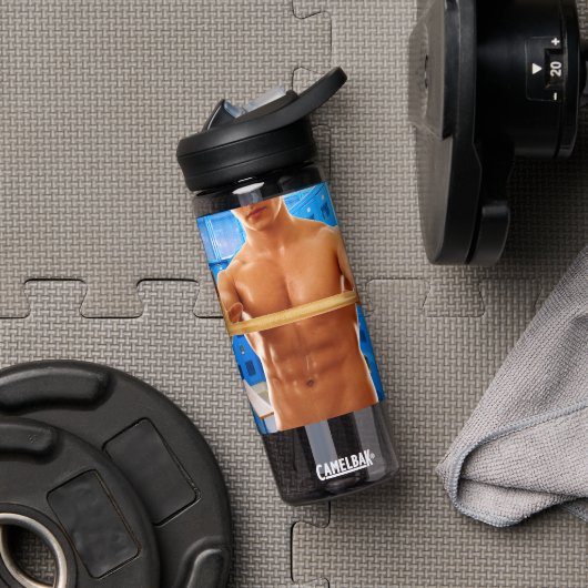SlipperyJoe's muskulöse, shirriless 6-Pack-Gymnast Trinkflasche (Fitnessstudio)