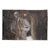 SlipperyJoe's muskulöser Geisterstein dümmlich bel Kissenbezug (Rückseite)