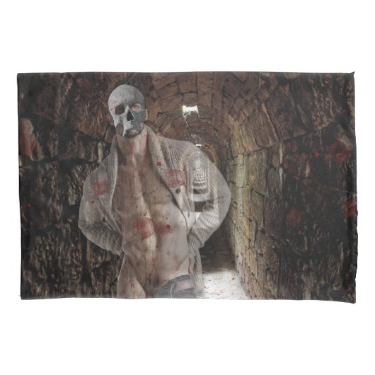 SlipperyJoe's muskulöser Geisterstein dümmlich bel Kissenbezug (Vorderseite)