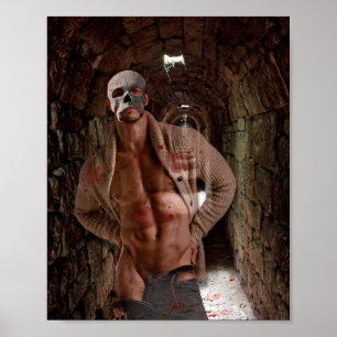 SlipperyJoe's muskulöser Geisterstunnel Hallowee Poster