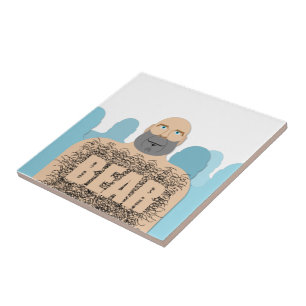 SlipperyJoe's muskulöser kahler Bärenmann stilisie Fliese