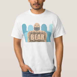 SlipperyJoe's muskulöser kahler Bärenmann stilisie T-Shirt