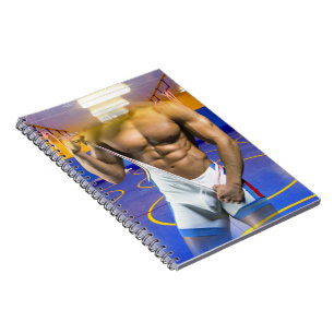SlipperyJoe's muskulöser Mann Beule Six-Pack Fitne Notizblock