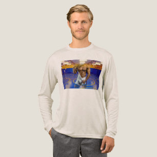 SlipperyJoe's muskulöser Mann Wölbung Sechs-Pack F Tri-Blend Shirt