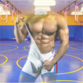 SlipperyJoe's muskulöser Mann wütet Sechserpack-Gy Aufkleber (Vorderseite)