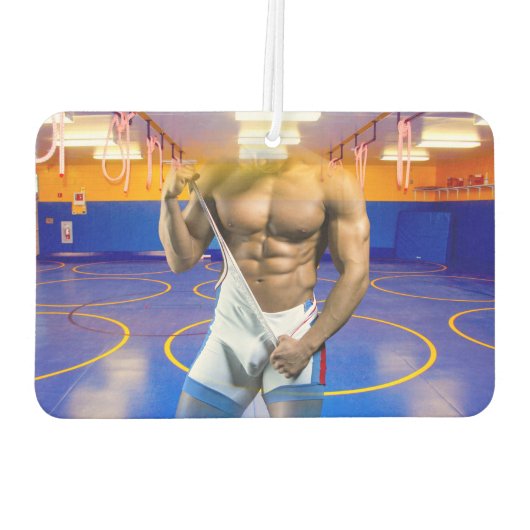 SlipperyJoe's muskulöser Mann wütet Sechserpack-Gy Autolufterfrischer (Rückseite)