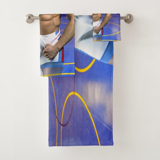 SlipperyJoe's muskulöser Mann wütet Sechserpack-Gy Badhandtuch Set (Insitu)