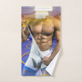 SlipperyJoe's muskulöser Mann wütet Sechserpack-Gy Badhandtuch Set (Handtuch)