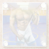 SlipperyJoe's muskulöser Mann wütet Sechserpack-Gy Glasuntersetzer (Rückseite)