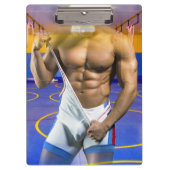 SlipperyJoe's muskulöser Mann wütet Sechserpack-Gy Klemmbrett (Vorderseite)