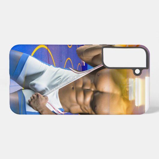 SlipperyJoe's muskulöser Mann wütet Sechserpack-Gy Samsung Galaxy Hülle (Rückseite (Horizontal))