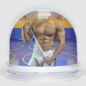 SlipperyJoe's muskulöser Mann wütet Sechserpack-Gy Schneekugeln (Vorderseite)