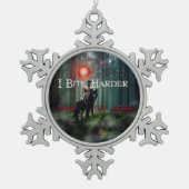 SlipperyJoe's mystische Halloween-Atmosphäre Schneeflocken Zinn-Ornament (Vorderseite)