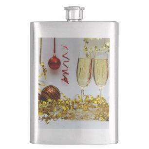 SlipperyJoe's Neujahrsfeier Toast golden  Flachmann
