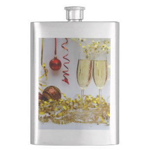 SlipperyJoe's Neujahrsfeier Toast golden  Flachmann