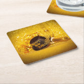 SlipperyJoe's New Year's Eve celebration festive g Rechteckiger Pappuntersetzer (angewinkelt)