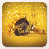 SlipperyJoe's New Year's Eve celebration festive g Rechteckiger Pappuntersetzer (Vorderseite)