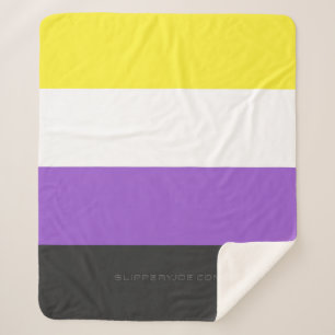 SlipperyJoe's Nonbinäre Pride-Flagge gelb weiß lil Sherpadecke