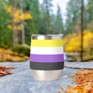 SlipperyJoe's Nonbinäre Pride-Flagge gelb weiß pu