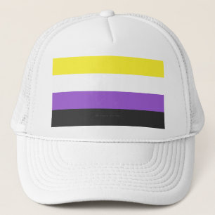 SlipperyJoe's Nonbinäre Pride-Flagge gelb weiß pu Truckerkappe