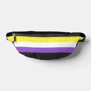 SlipperyJoe's Nonbinary Pride Flag gelb weiß lila  Bauchtasche