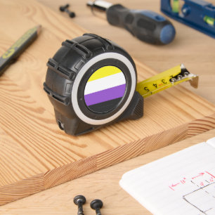 SlipperyJoe's Nonbinary Pride Flag gelb weiß lila  Maßband
