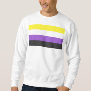 SlipperyJoe's Nonbinary Pride Flag gelb weiß lila Sweatshirt