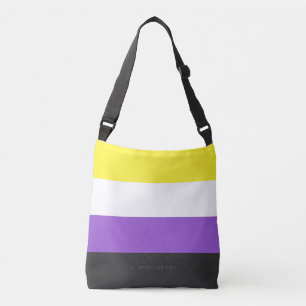 SlipperyJoe's Nonbinary Pride Flag gelb weiß lila  Tragetaschen Mit Langen Trägern