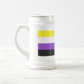 SlipperyJoe's Nonbinary Pride Flag gelb weiß pu Bierglas (Links)