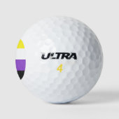 SlipperyJoe's Nonbinary Pride Flag gelb weiß pu Golfball (Logo)