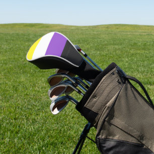 SlipperyJoe's Nonbinary Pride-Flagge gelb weiß lil Golf Headcover