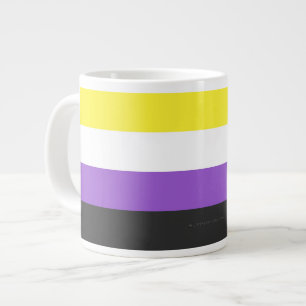 SlipperyJoe's Nonbinary-Stolzflagge gelb weiß lila Jumbo-Tasse