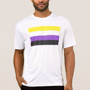 SlipperyJoe's Nonbinary Stolzflagge gelb weiß lila T-Shirt