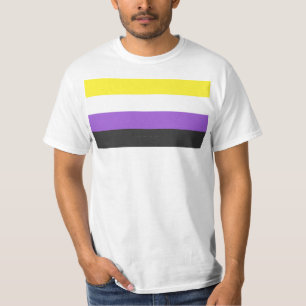 SlipperyJoe's Nonbinary-Stolzflagge gelb weiß lila T-Shirt