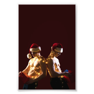 SlipperyJoe's oberkörperfreie Männer Rücken an Rüc Fotodruck