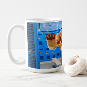 SlipperyJoe's oberkörperfreier muskulöser Mann Bau Kaffeetasse