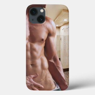 SlipperyJoe's oberkörperfreier muskulöser Männer-T Case-Mate iPhone Hülle